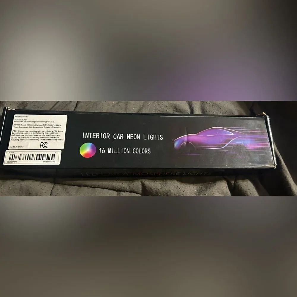 New in box LED interior car neon lights